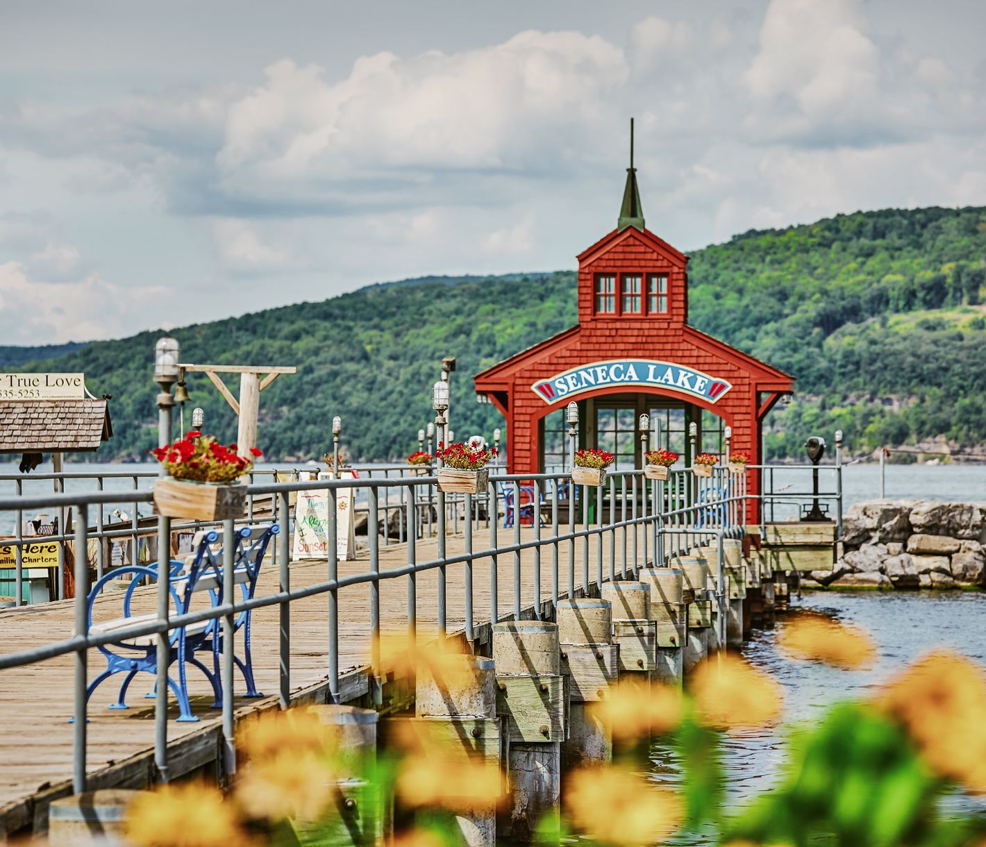 Watkins Glen mit seinem unverwechselbaren Pier ist ein bezaubernder Ort an den Finger Lakes