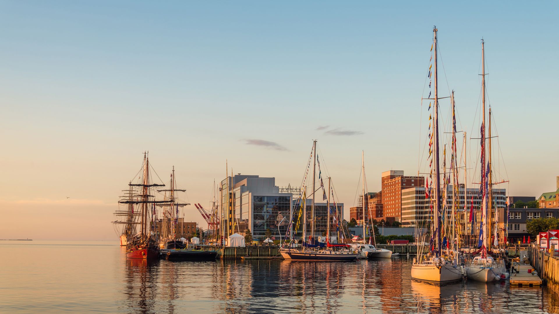 Der Hafen von Halifax in den frühen Morgenstunden
