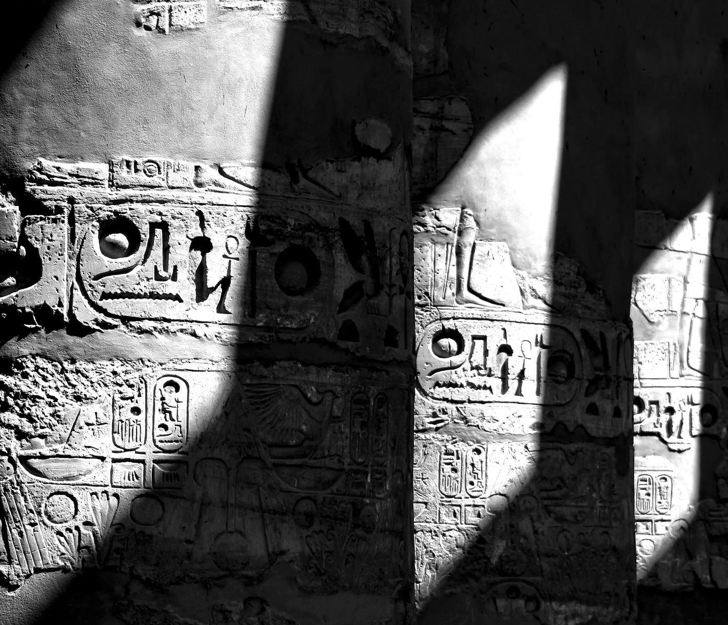 Mystische Inschriften in einem ägyptischen Tempel