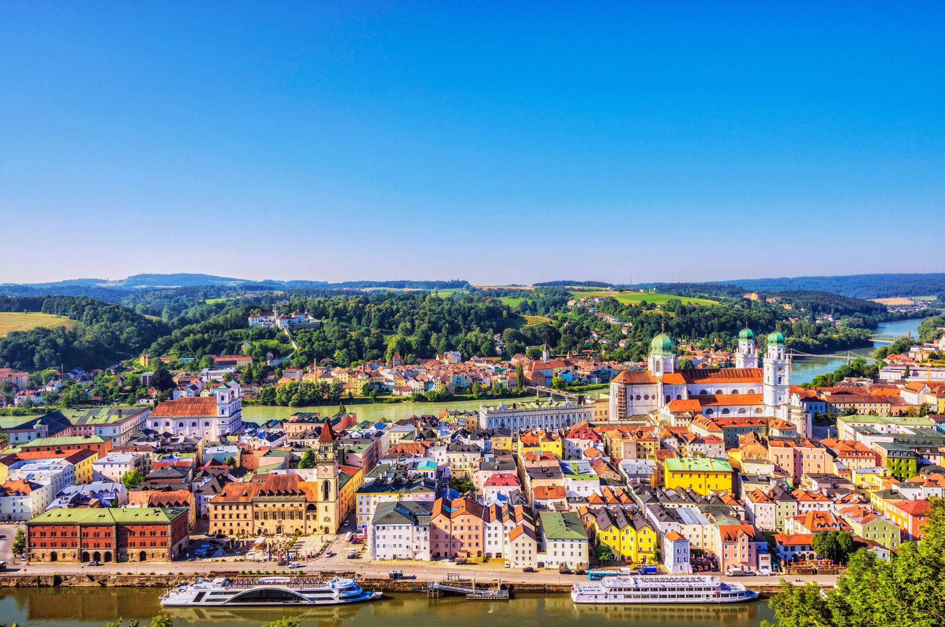 Luftaufnahme der Passauer Altstadt