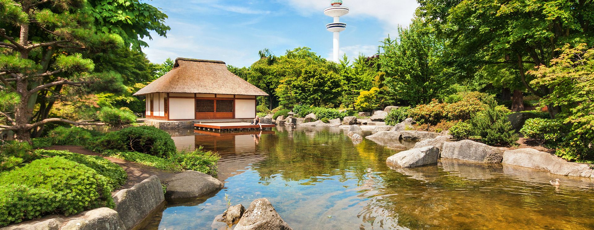 Planten un Blomen, Heinrich-Hertz-Turm, Japanischer Garten