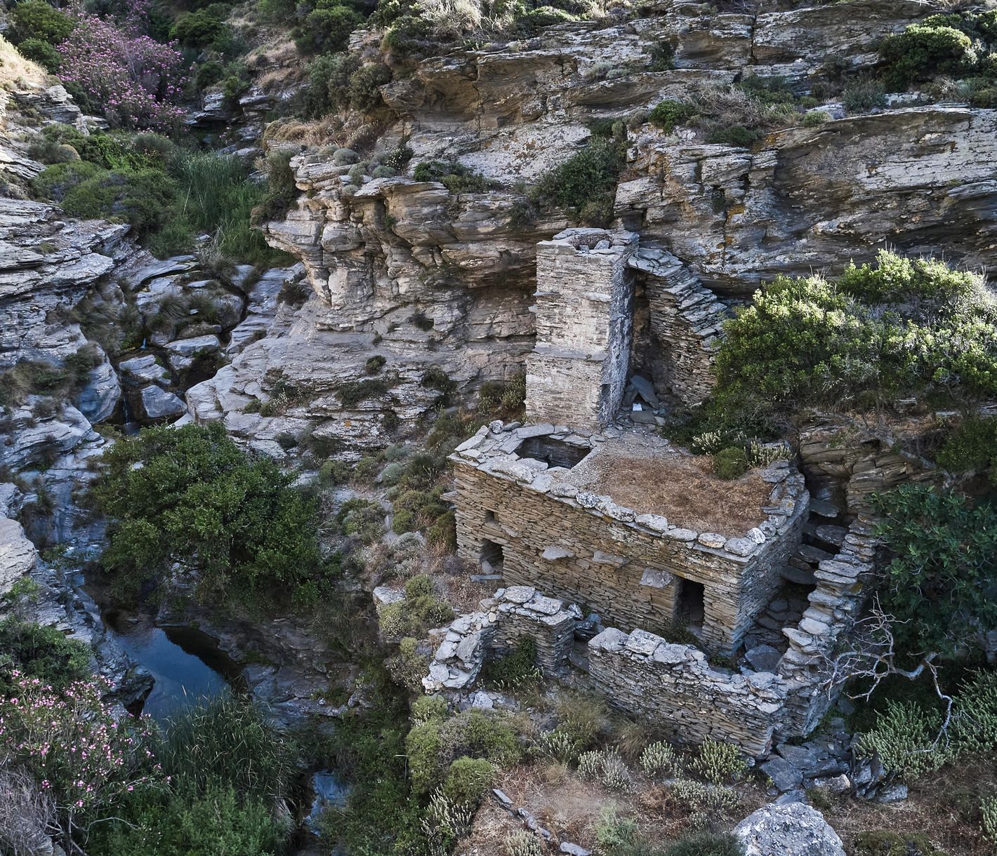 Die Dipotamata-Schlucht auf der Insel Andros