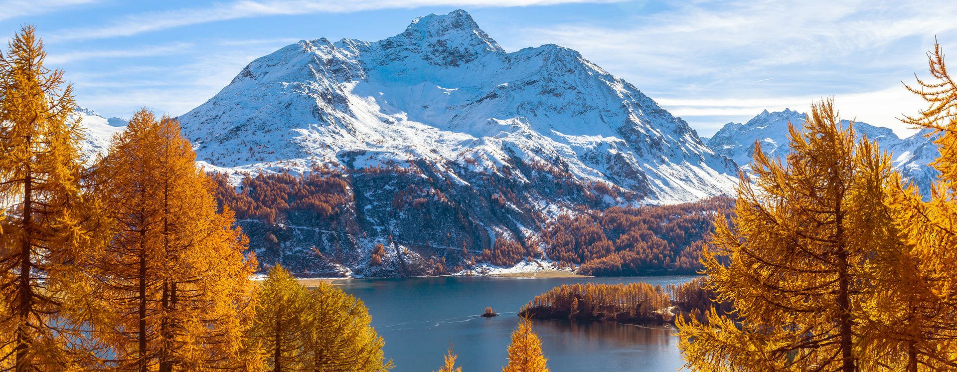 Sicht auf den Piz de la Margna