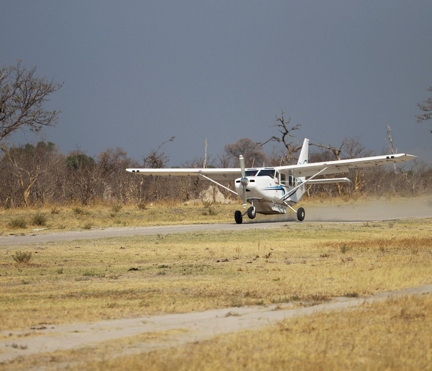 Typisches Kleinflugzeug im afrikanischen Busch