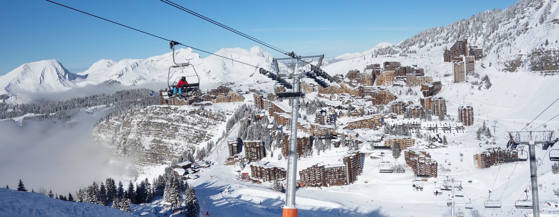 Winterliches Avoriaz mit Sesselbahn