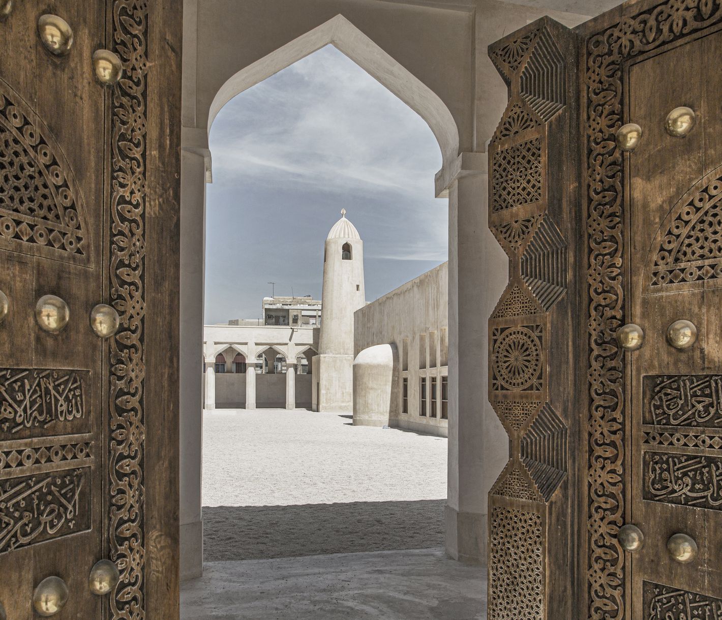 Majestätische Bauweise der Moschee in Doha
