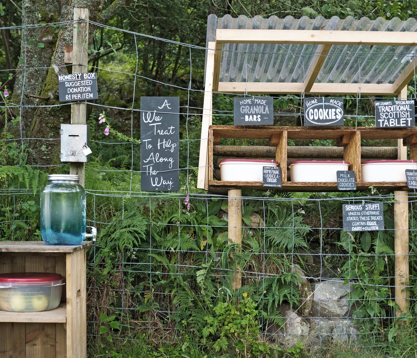 Honesty Shop entlang der Route