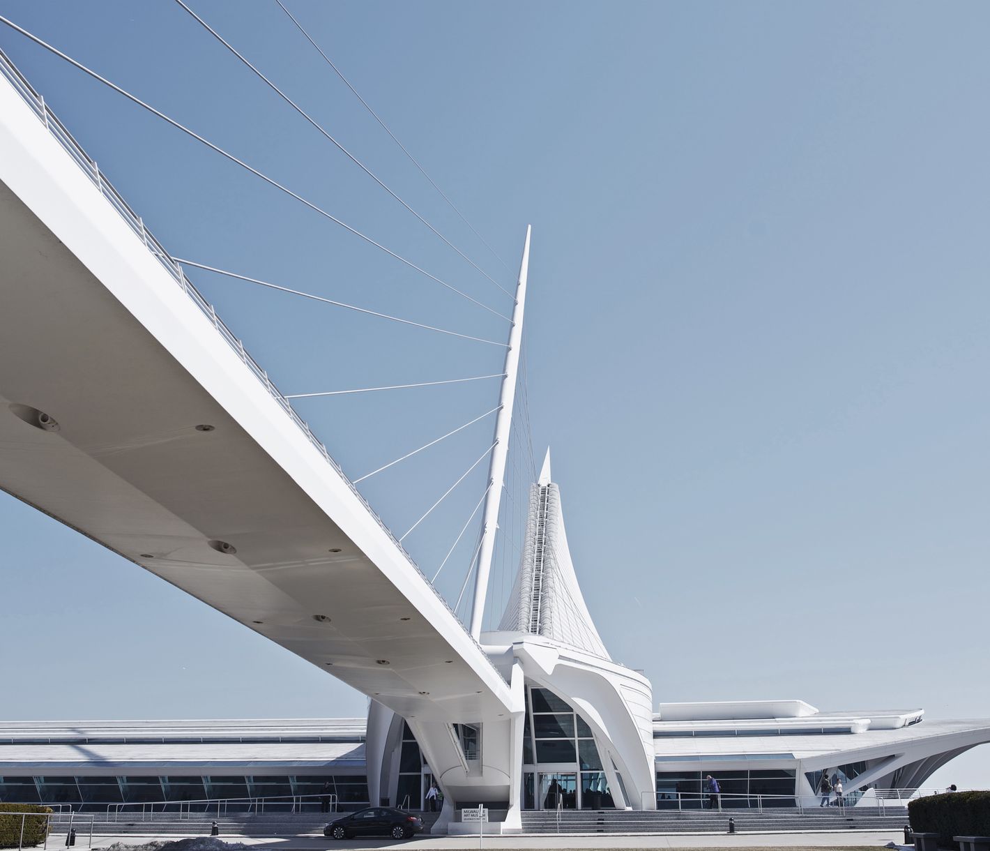 Das eindrucksvolle Milwaukee Art Museum direkt am Lake Michigan