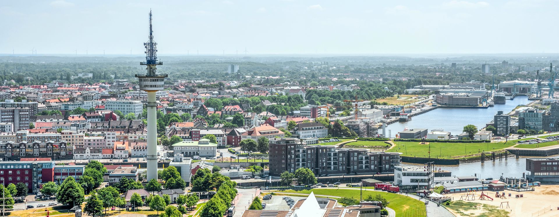 Blick auf die Stadt Bremerhaven