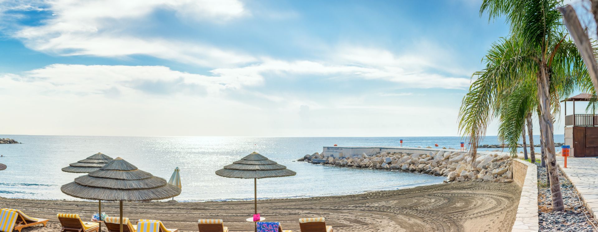 Beliebter Vouppa Beach in der Nähe von Limassol