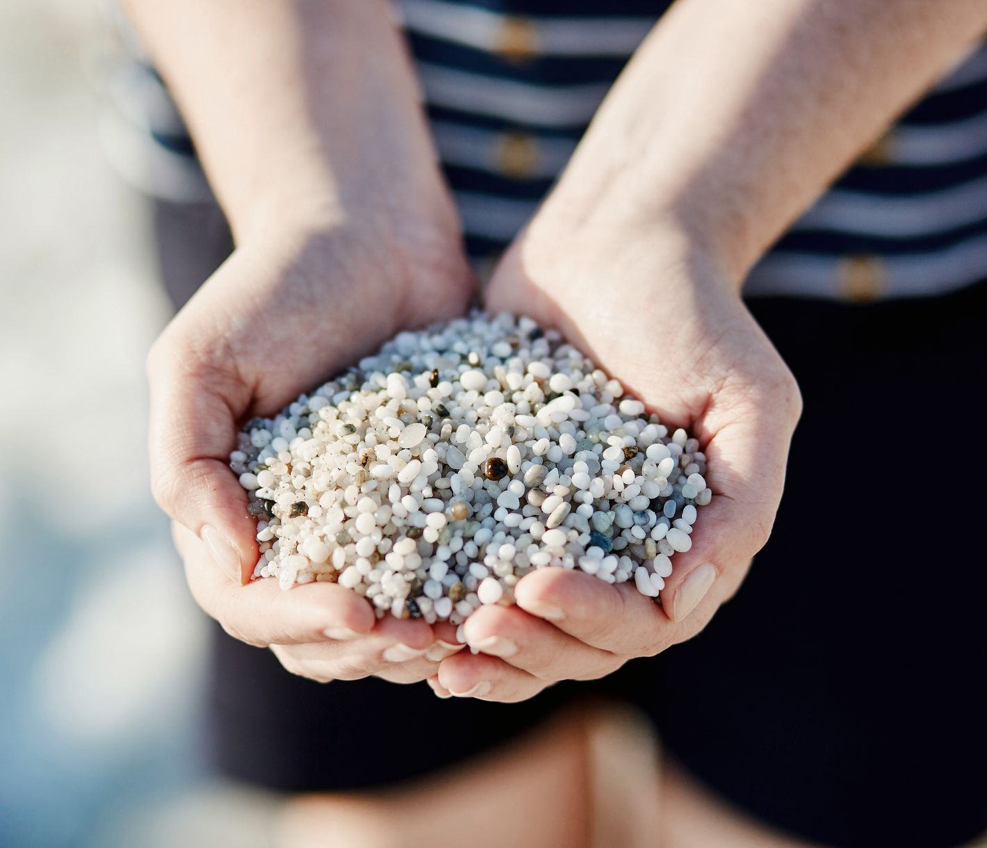 Is Arutas Strand – Quarzsand in Reiskorn-Grösse auf Sardinien