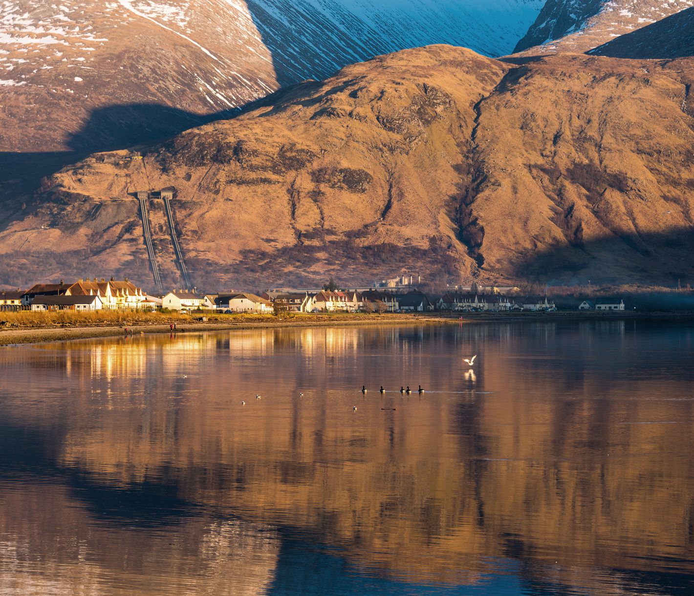 Die Berge im Rücken