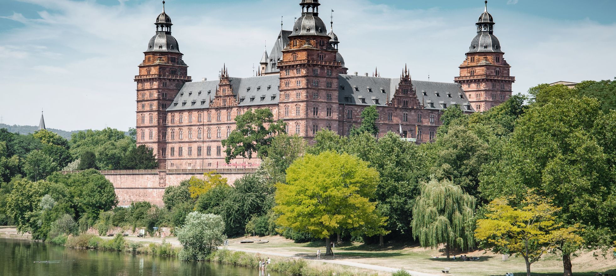Vue du château de Johannisburg à Aschaffenburg.