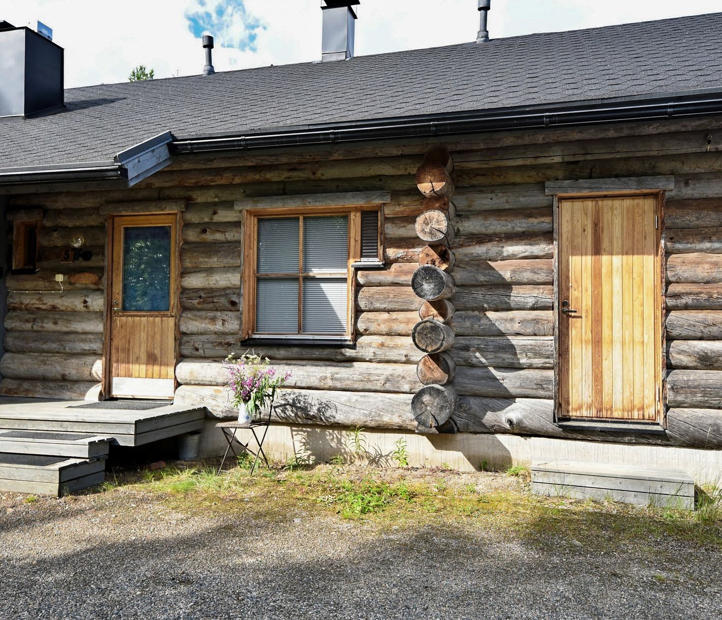 Ein klassisch finnisches Rundholz-Blockhaus