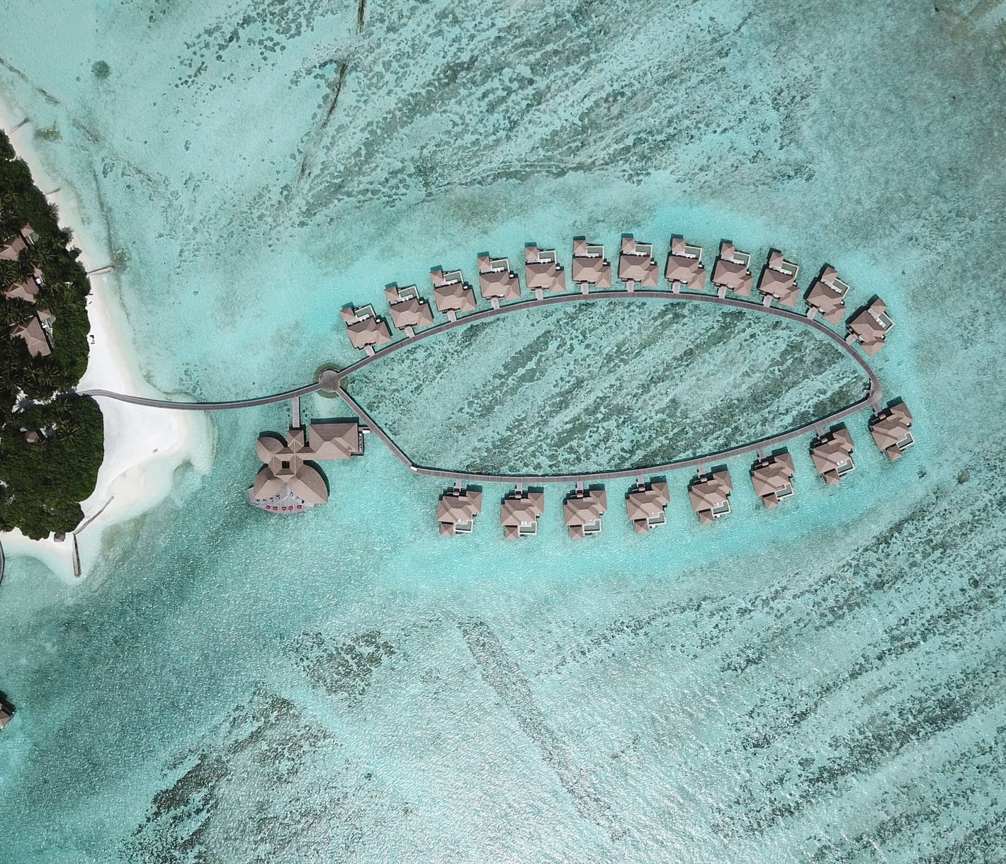 COMO Maalifushi aus der Vogelperspektive