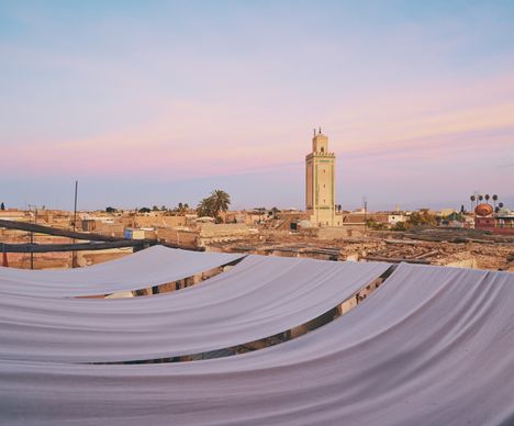 Marrakech, vue sur les toits de la médina