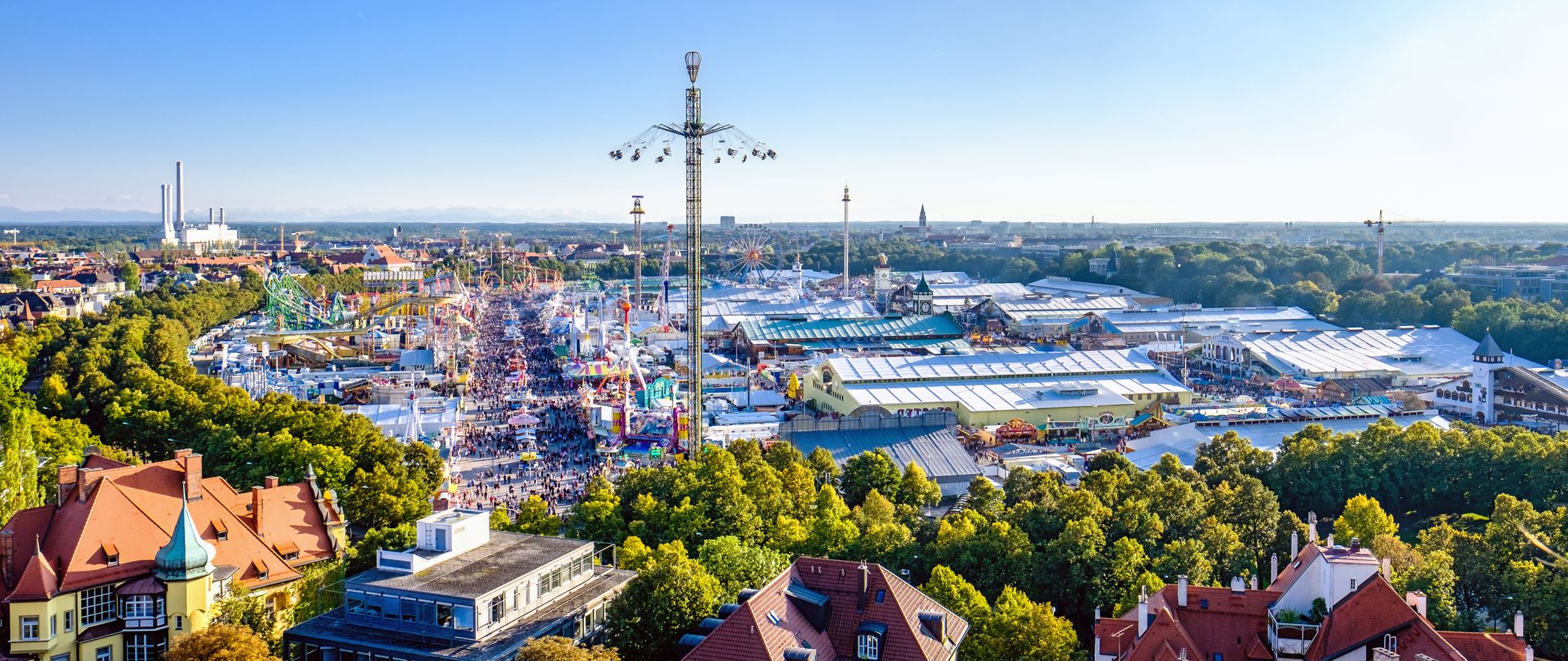 Vue sur l’Oktoberfest à Munich.
