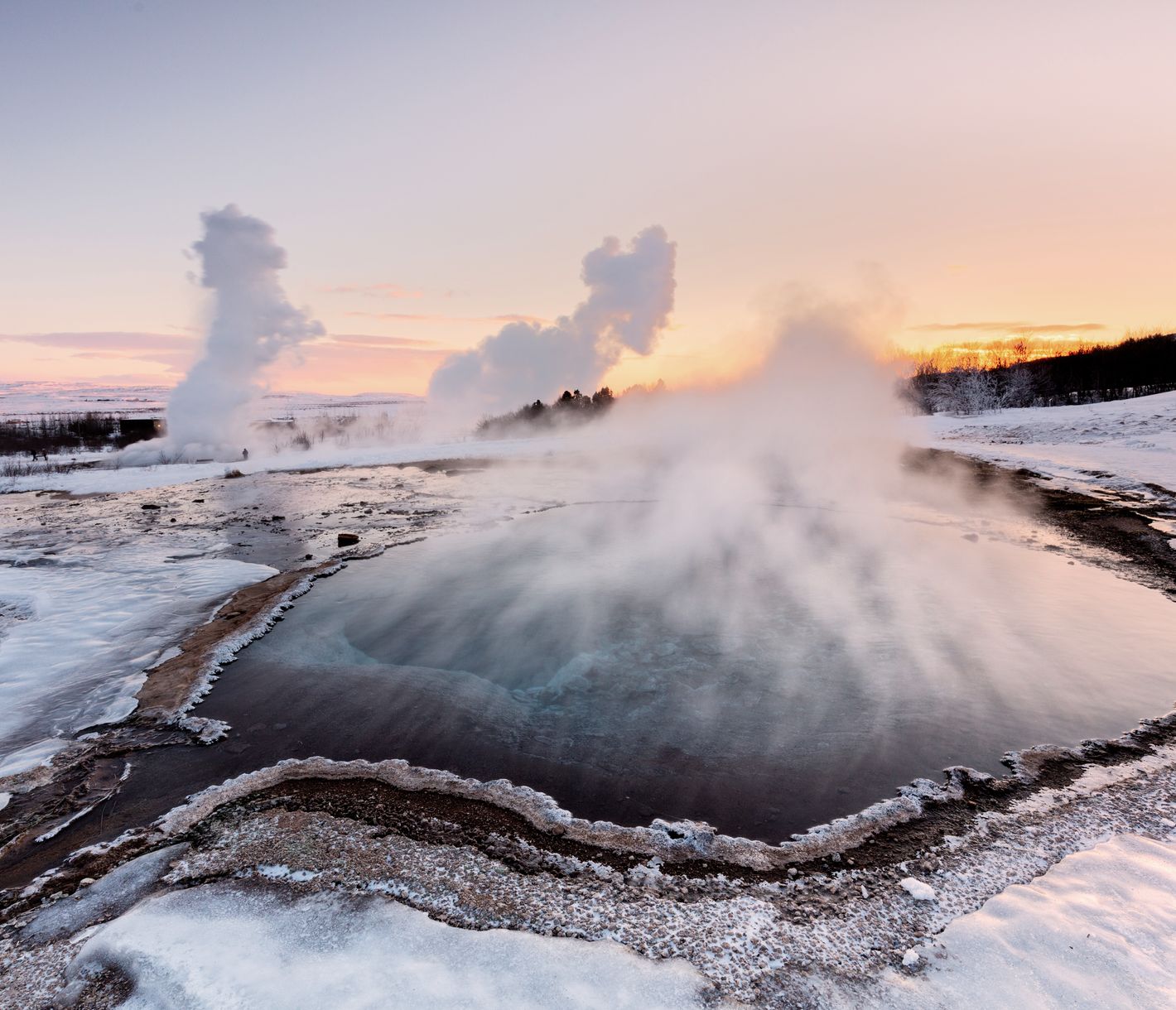 Die berühmteste heisse Quelle im Südwesten Islands