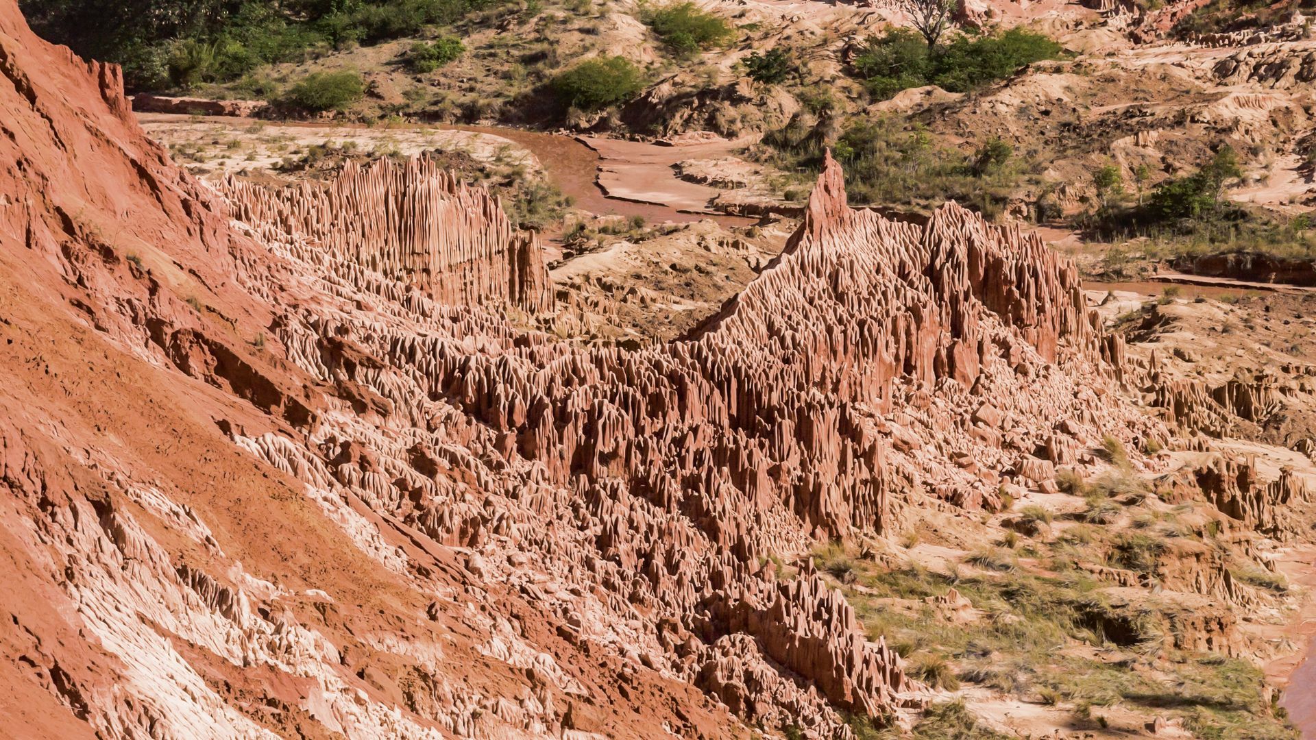 Weitblick auf die Roten Tsingys von erhöhter Position