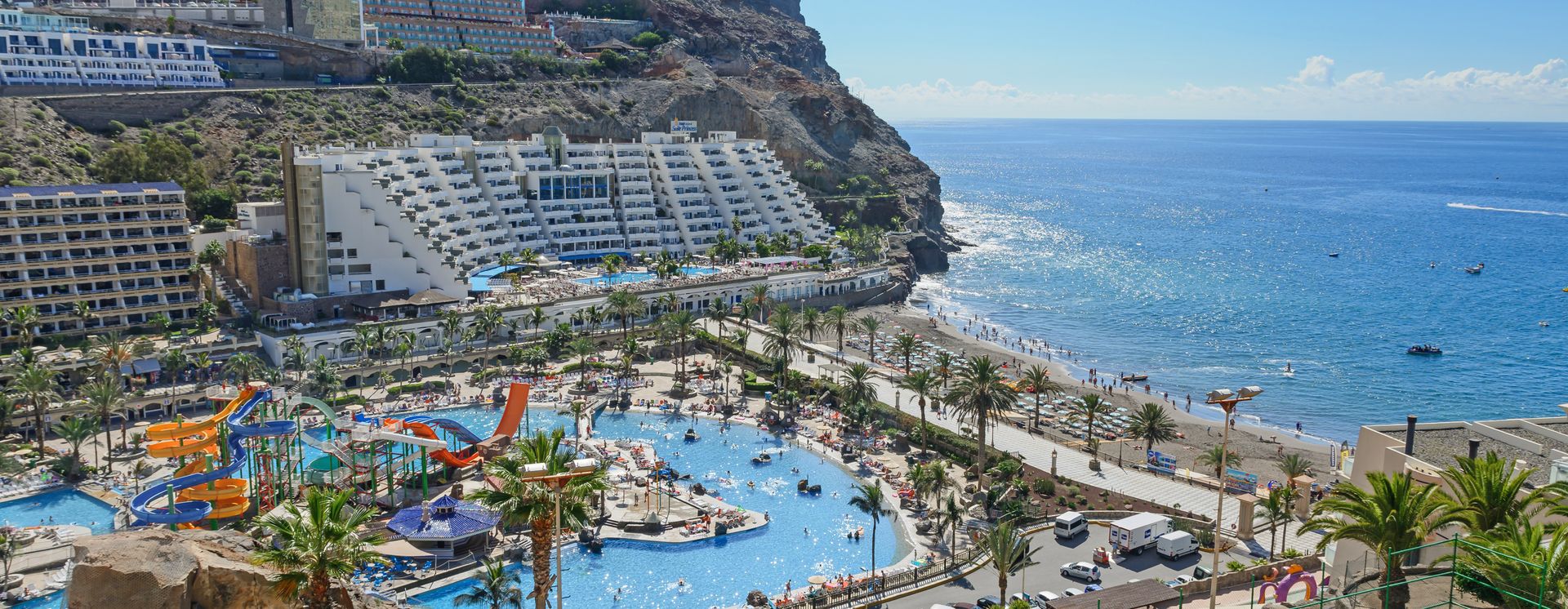 Blick auf den berühmten Wasserpark Lago Oasis
