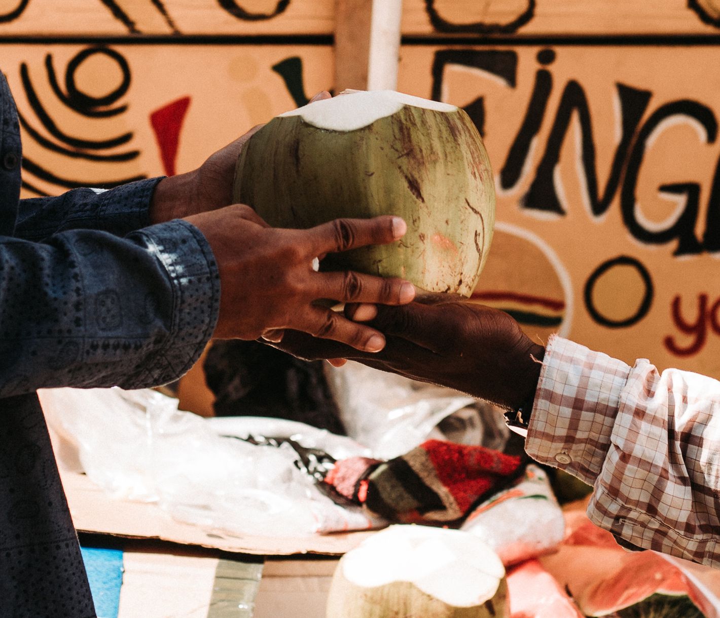 Frische Früchte auf dem Markt in Kingston