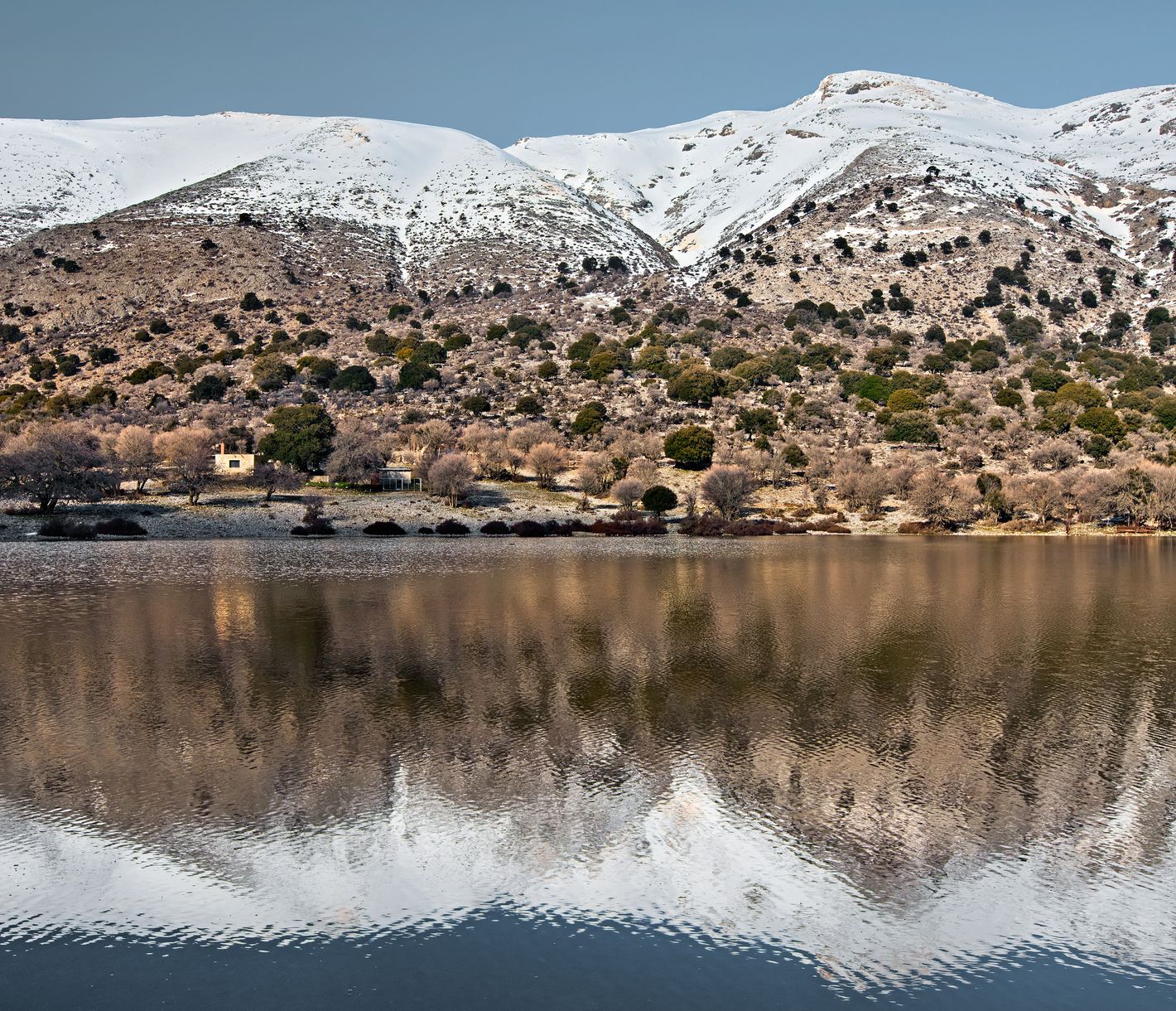 Winterliche Stille auf dem Omalos-Plateau, Kreta