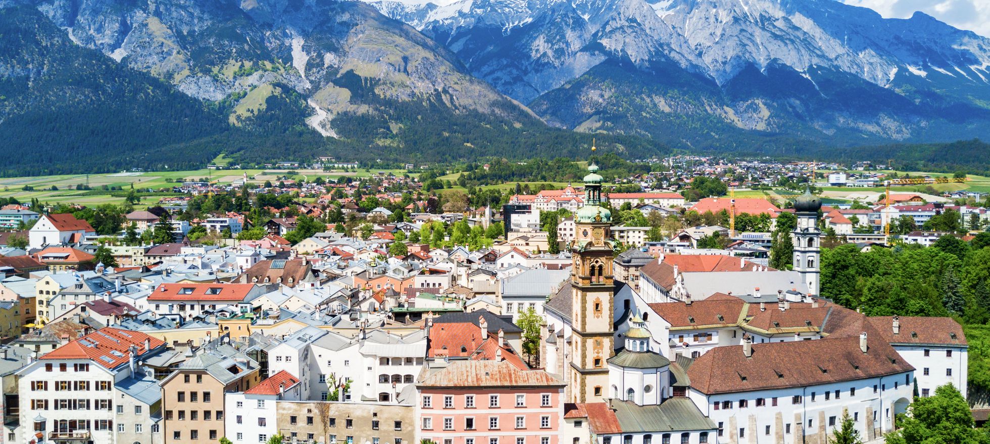 Blick auf Hall in Tirol.