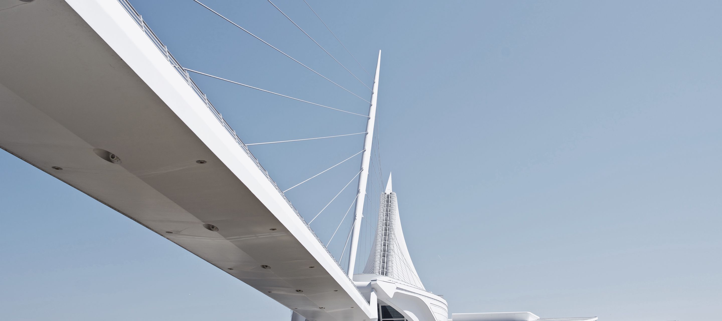 Das eindrucksvolle Milwaukee Art Museum direkt am Lake Michigan