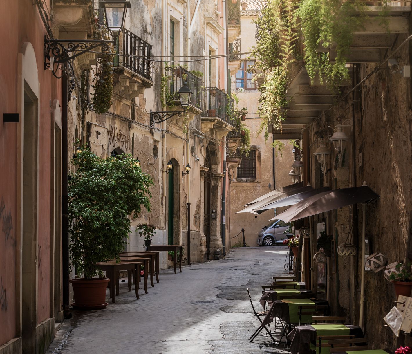 Charmantes historisches Zentrum von Syrakus, die Isola di Ortigia