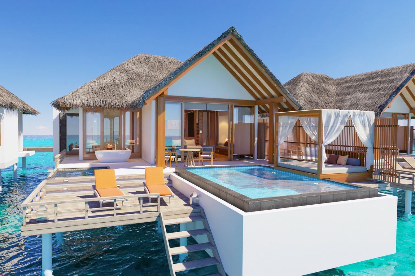 Water Villa mit Pool