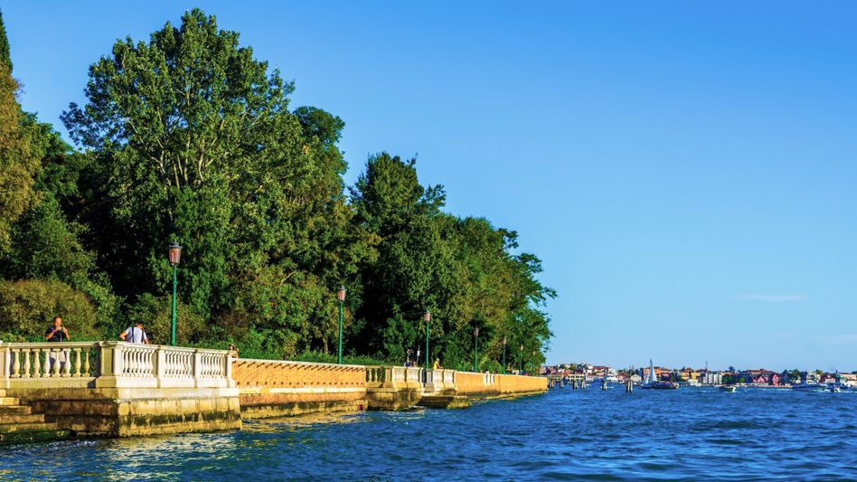 Öffentlicher Park in Venedig.