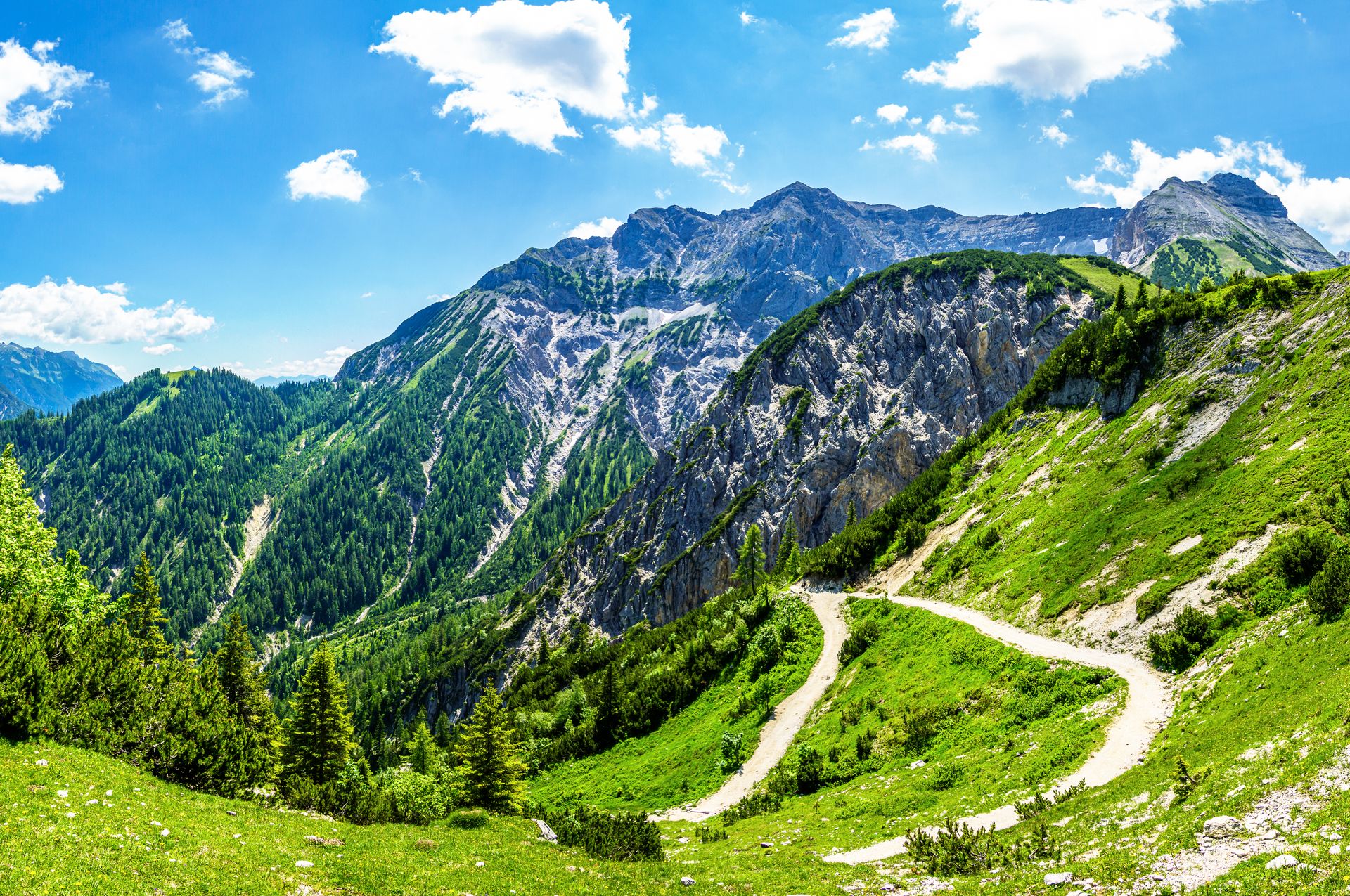 Blick vom Plumsjoch im Naturpark Karwendel