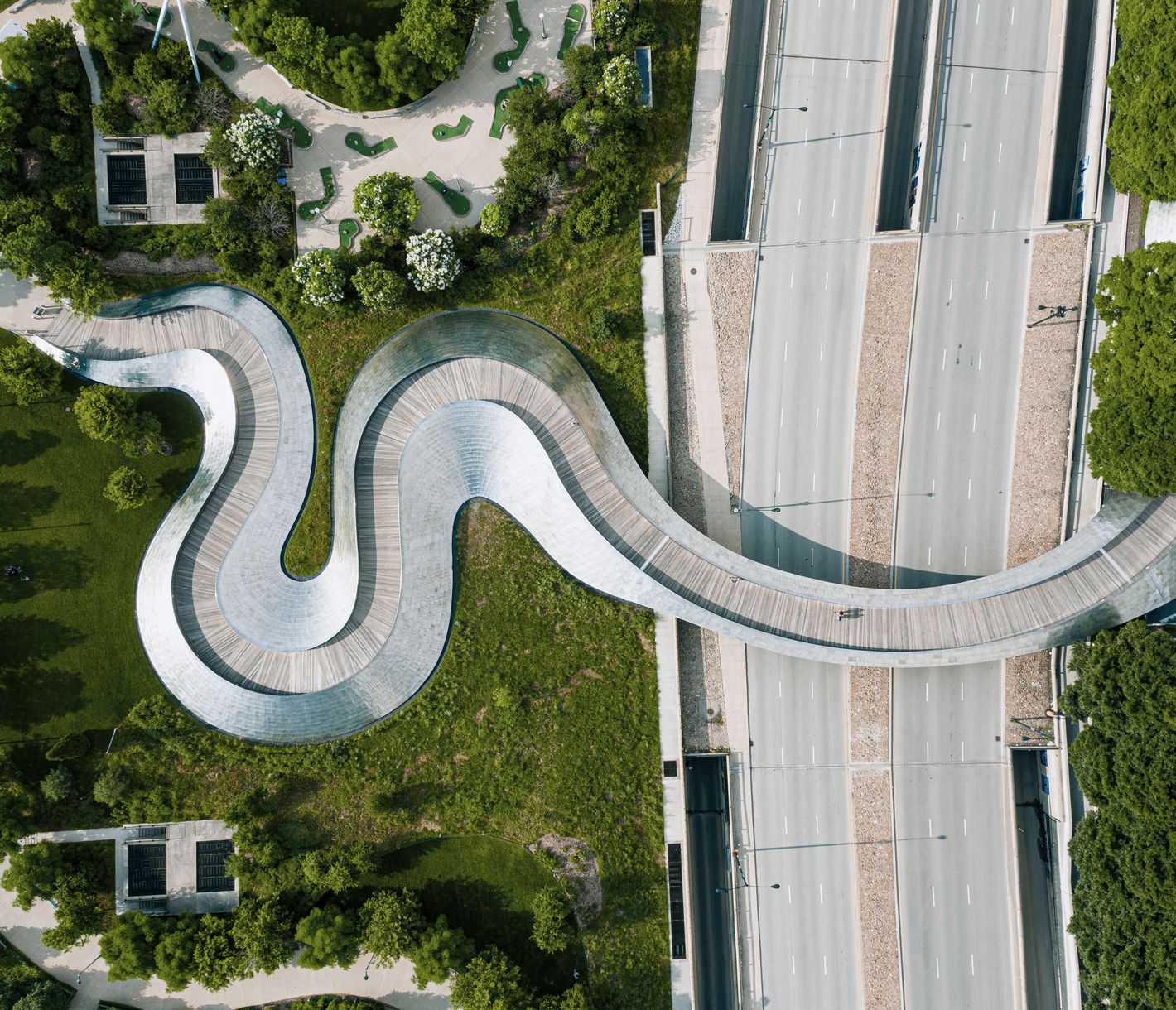 Erholungsgebiet Maggie Daley Park und Umgebung