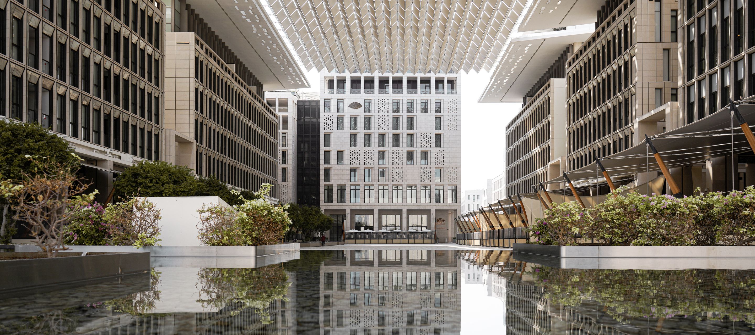 Geometrisches Spektakel im modernen Msheireb Downtown