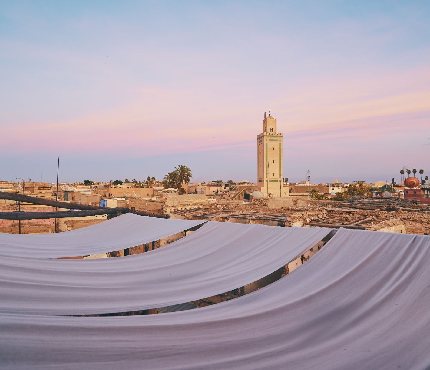 Marrakesch, Blick auf die Dächer der Medina