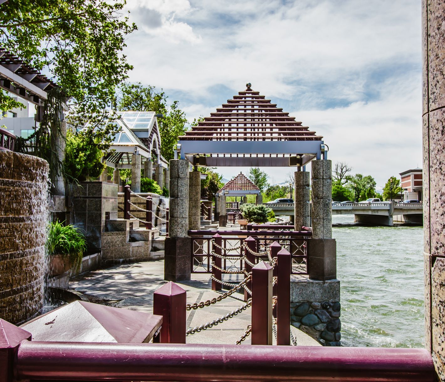 Der hübsche Riverwalk in Reno