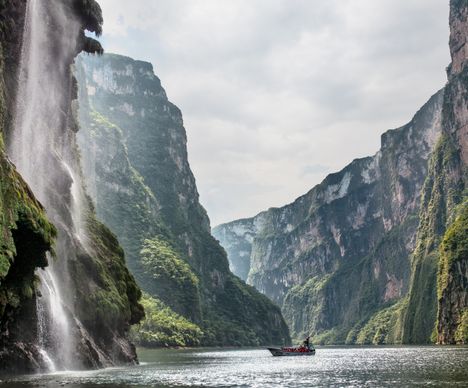 Imposante Felsformation im Nationalpark «Cañon del Sumidero»