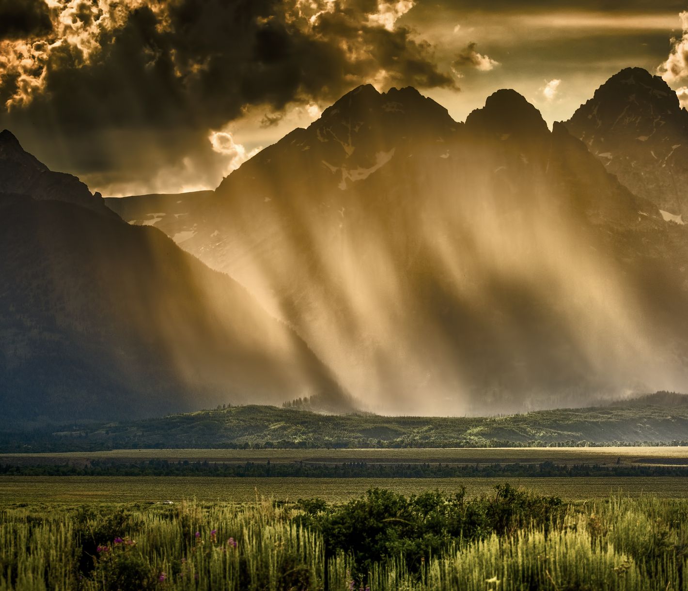 Der Grand Teton ist mit 4197 m der grösste Gipfel der urwüchsigen und gezackten Teton Range.