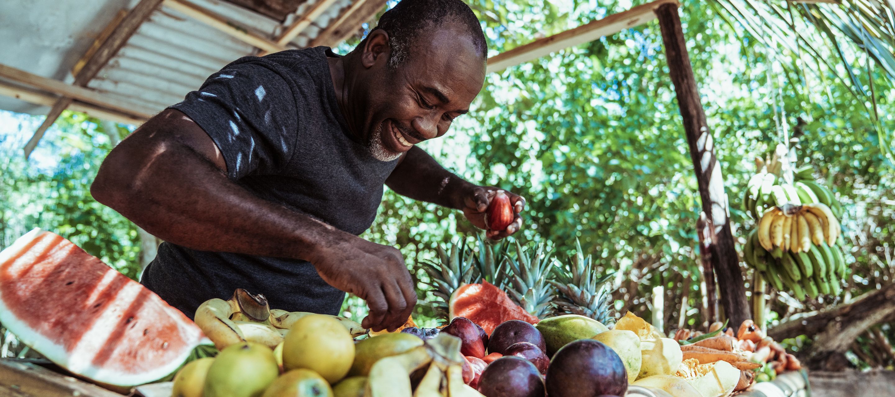 Frische Früchte am Strassenrand