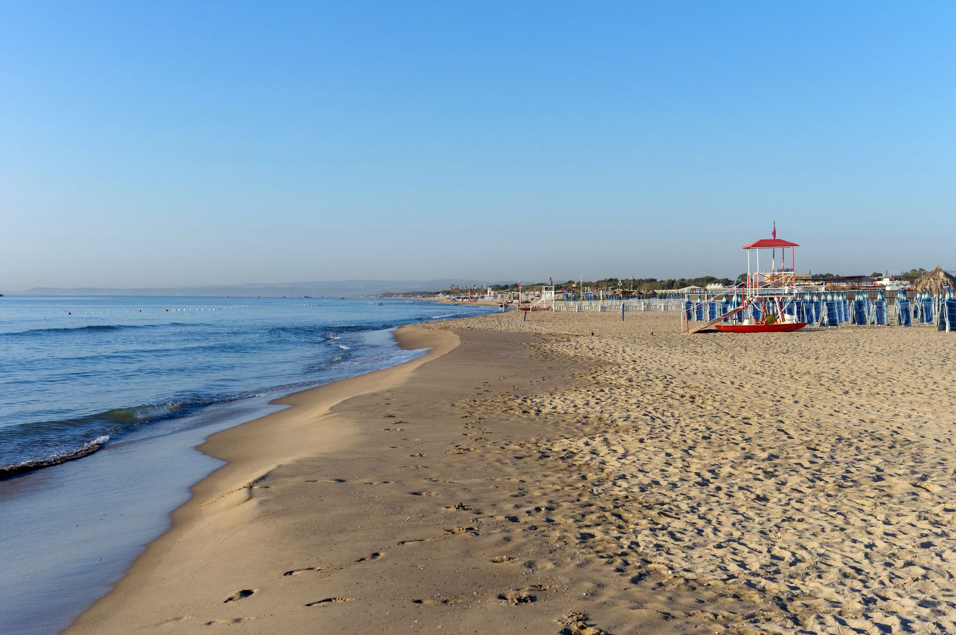 Plage de sable de Catane