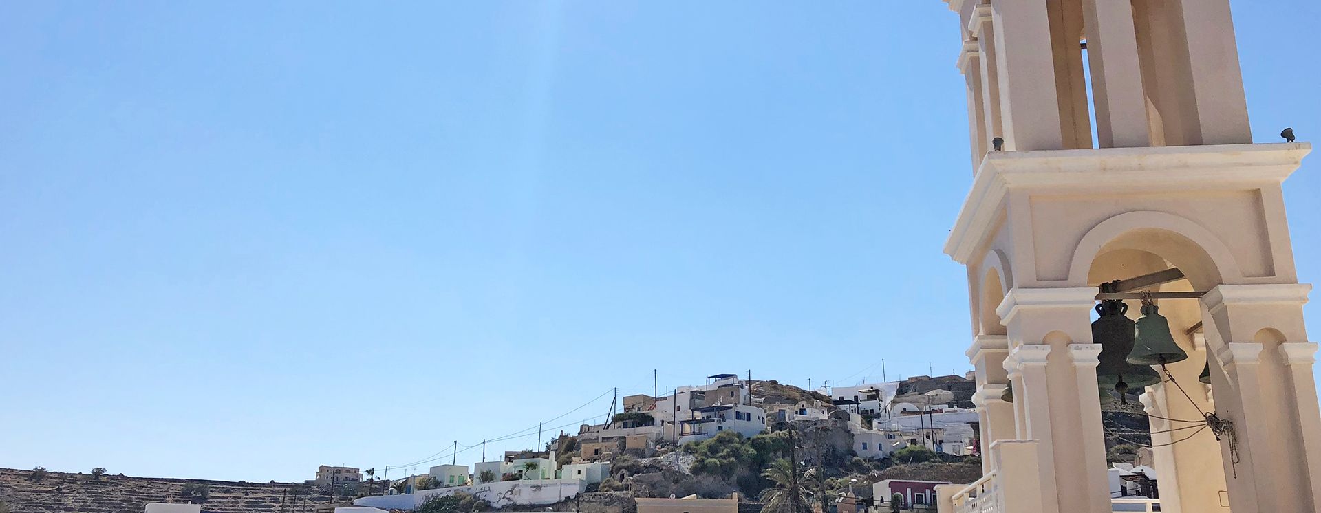 Vue sur la village Akrotiri