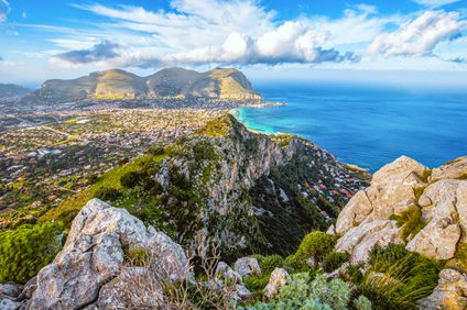 Blick auf die Bucht von Mondello