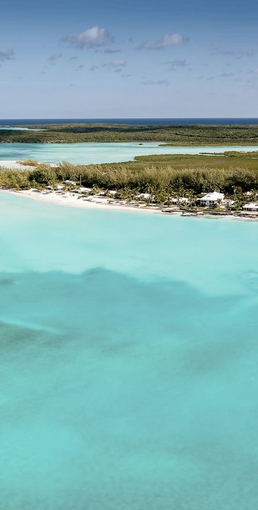 Luftblick auf das Cape Santa Maria Beach Resort auf Long Island