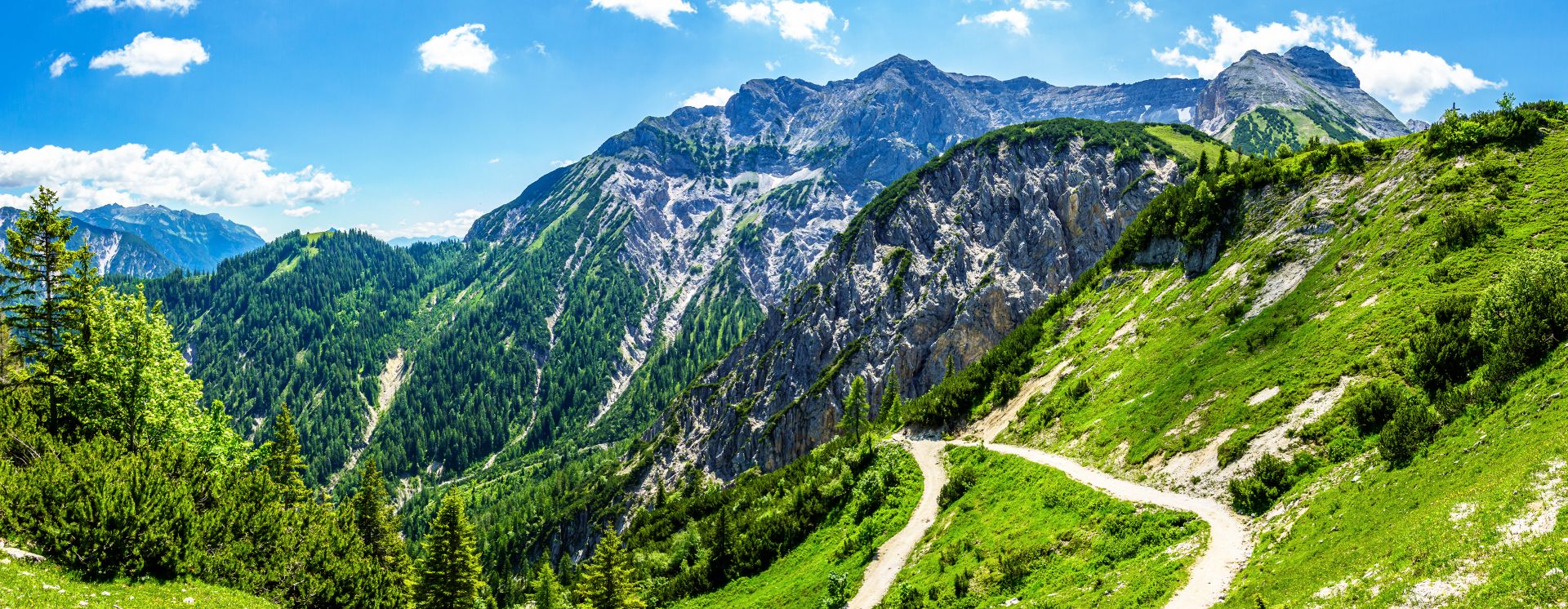 Blick vom Plumsjoch im Naturpark Karwendel