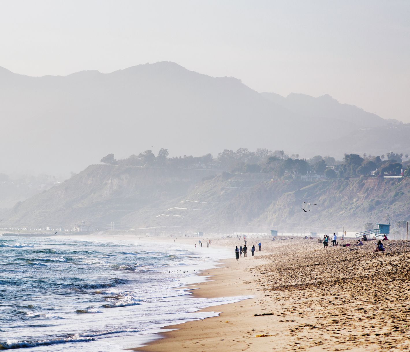 À Santa Monica Beach, vous profitez des plaisirs de la plage et de nombreux divertissements à proximité de la ville.