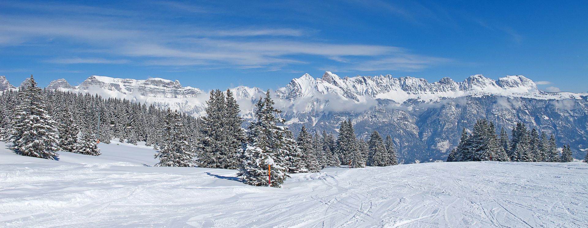 Piste de ski au Flumserberg