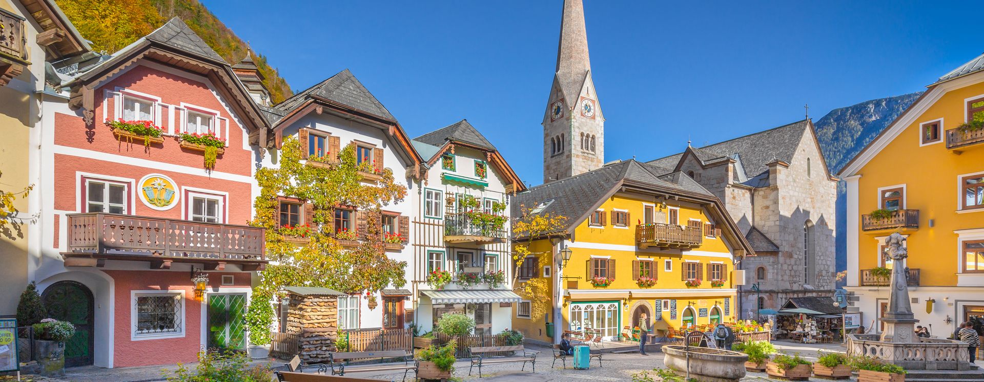 Traditionelle Häuser in Hallstatt