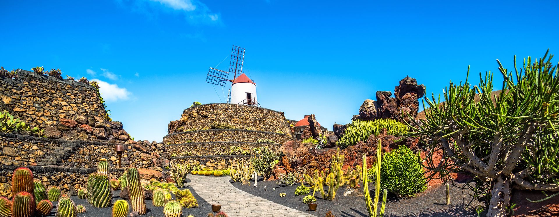 Moulin à vent sur Lanzarote