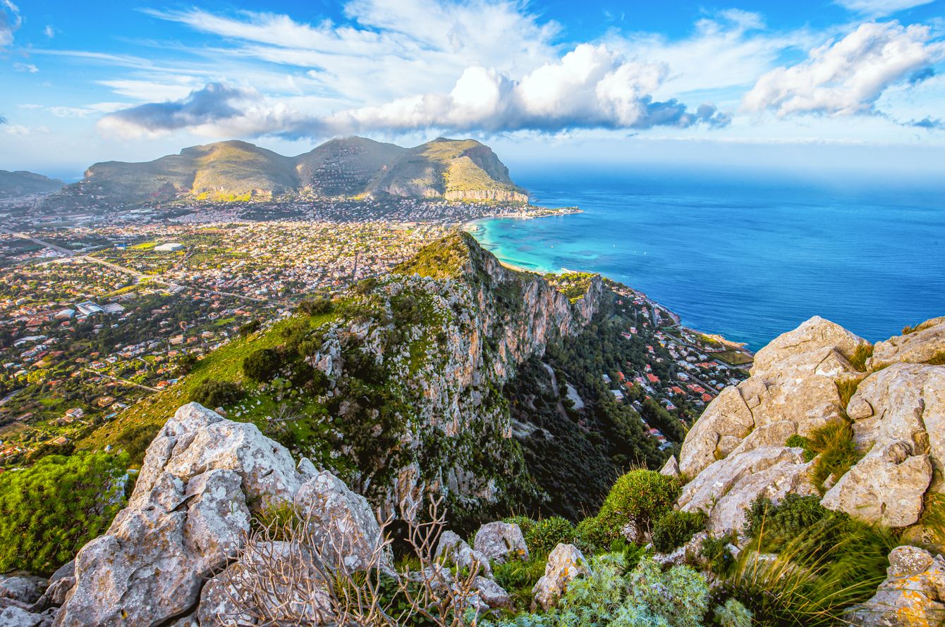 Vue sur la baie de Mondello
