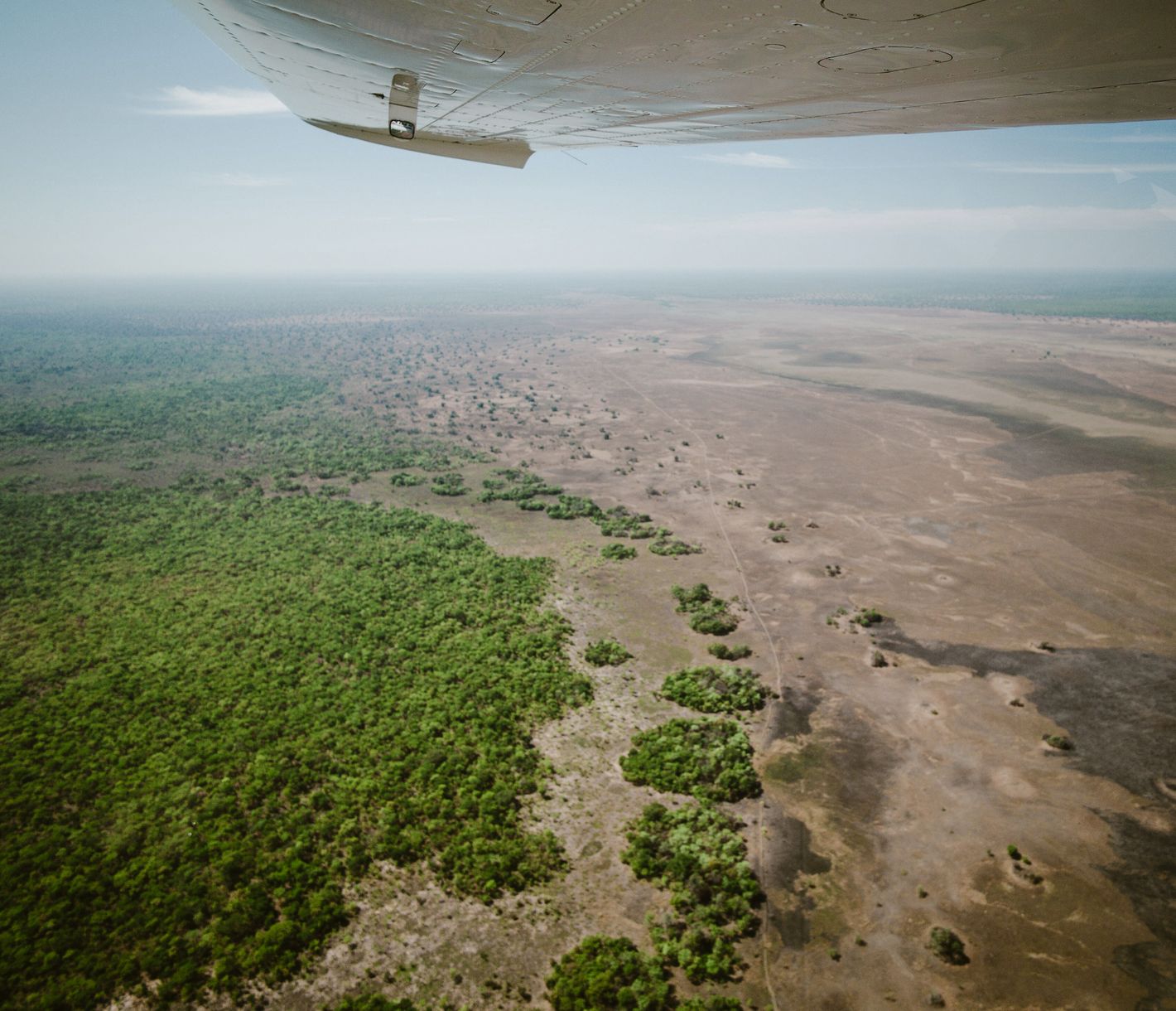 L'immense parc de Kafue vu du ciel